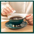 thumbnail image 4 of Coffee tea cups creative ceramic coffee cup and saucer set (HTOOQ), 4 of 4