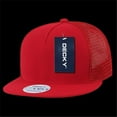 thumbnail image 1 of Decky 1063-RED 5 Panel Flat Bill Trucker Hats, Red, 1 of 1