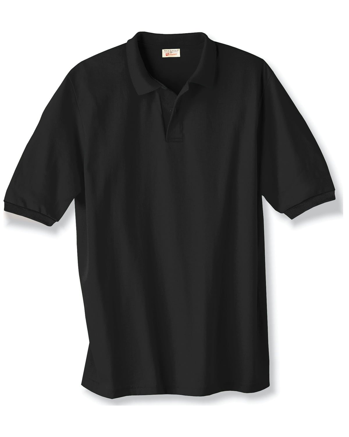 Black Style # 54 - Original Label By Hanes Hanes Mens 52 Oz 50//50 EcoSmart Jersey Knit Polo L -