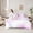 White Pink 02, variant on Homewish Pink Stripes Ombre Twin Bedding Sets 7-Piece for Women, Modern Fashion Abstract Bedding Comforter Set, Chic Line Reversible Sheet Sets, Breathable Home Decor