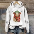 thumbnail image 2 of Womens Hoodies Oversized Long Sleeve Highland Cattle Print Hooded Sweatshirt Cute Long Sleeve Loose Pullover Tops Winter Y2k Clothes, 2 of 3