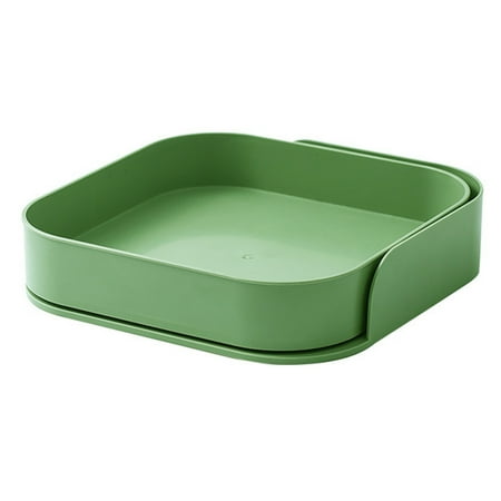 

Rotating Kitchen Condiment Storage Refrigerator Beverage Rack Green