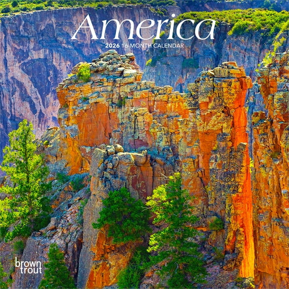 America | 2026 7x14" (Hanging) Mini Wall Calendar | BrownTrout