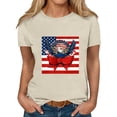 thumbnail image 4 of Vetsdori Red White and Blue T Shirts for Women Short Sleeve American Flag Pullover 4th of July Summer USA Years Anniversary Independence Day,Graphic Casual Womens Shirts Crew Neck, 4 of 5