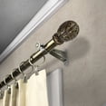 thumbnail image 3 of 13/16" Dia Adjustable 120-170" Santino Curtain Rod in Antique Brass, 3 of 3