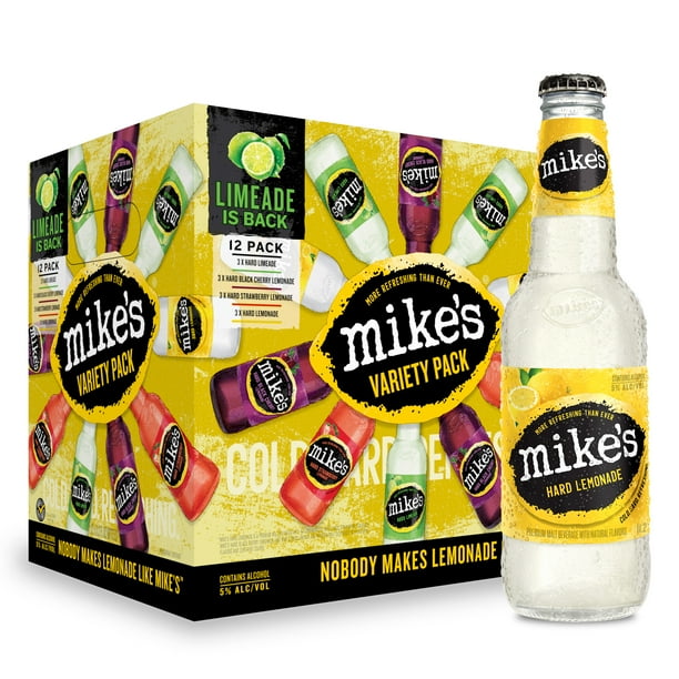 Mike's Hard Lemonade Calories 16 Oz Mike's Hard Lemonade, Variety Pack, 12 Pack, 11.2 fl oz Bottles, 5% ABV