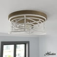 thumbnail image 6 of Hunter Langwood Distressed White and Chestnut 2 Light Flush Mount Ceiling Light Fixture, 6 of 7