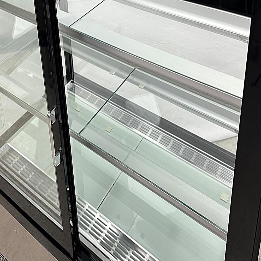 48" Commercial Refrigerated Bakery Display Case, Curved Glass Cake Showcase Refrigerator, LED Lighting, NSF Certified