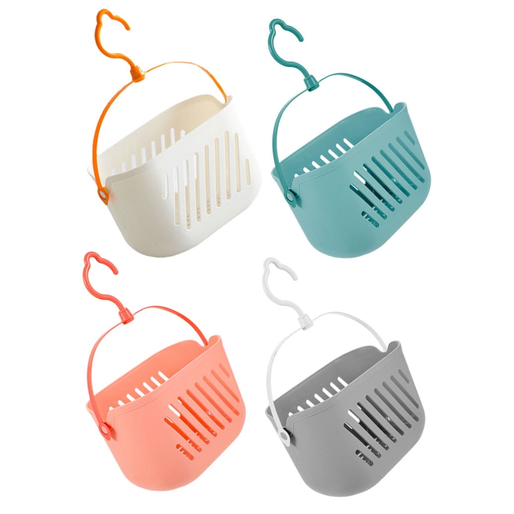 FOMIYES 4-Pack Plastic Wall Baskets for Toy Storage, Bathroom Organizer, Multifunctional Storage Solution