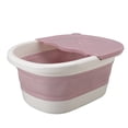 thumbnail image 4 of Bañera plegable para remojo de pies, cubo para niños, de plástico, color rosa, 4 of 14