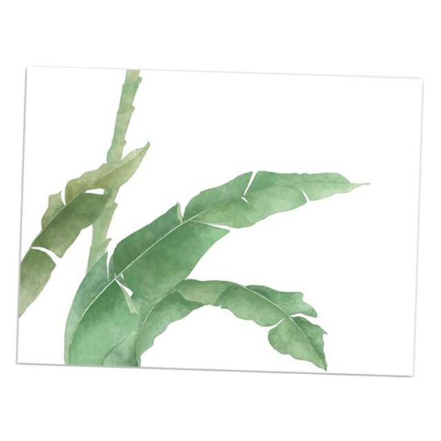Pintura de Arte de Pared de Hojas de Palmera de Planta Verde l en Impresiones de Imagen para Decoración de Fondo de TV de Sala de Estar hoja de plátano M Baoblaze Pintura al óleo moderna de la lona