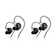 thumbnail image 2 of Bearachild Teléfonos inteligentes con cable Auriculares intrauditivos Auriculares deportivos Jack de 3,5 mm Entrenamiento Correr Auriculares HD Negro 2Conjunto, 2 of 6