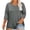 Gray, variant on FAIWAD Plus Size Tops for Women Crew Neck 3/4 Sleeve Casual T Shirts Loose Basic Solid Color Blouse Summer Trendy Clothes