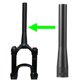 thumbnail image 2 of Tubo de cabeza de horquilla delantera de gas para amortiguador de bicicleta MTB de aleación de aluminio (negro) Likrtyny paseo en bicicleta, 2 of 9