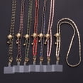 thumbnail image 3 of Bolso bandolera de cuero ajustable de metal para teléfono móvil, accesorio de joyería, cadena cruzada tejida a mano., 3 of 6