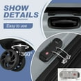 thumbnail image 4 of Keytang Lightweight Hardside Expandable Spinner Wheels Luggage Suitcase W/TSA Lock 3-Piece Set，Silver, 4 of 6