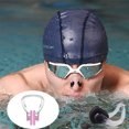 thumbnail image 3 of Swimming Earplugs and Nose Clip - Comfortable Soft Silicone Noseclips & Ear Plugs Perfect - Pink, 3 of 5