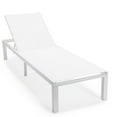 thumbnail image 2 of LeisureMod Marlin Poolside Outdoor Patio Lawn and Garden Modern White Powder Coated Aluminum Frame Suntan Sling Chaise Lounge Chair, Set of 2 (White), 2 of 9