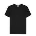 thumbnail image 7 of Mens 100% Cotton Thick Casual T-Shirt Black Short Sleeve Tee Crew Neck V-Neck, 7 of 7