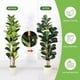 thumbnail image 2 of 6ft lifelike faux fiddle leaf fig tree in blanca pot para indoor/outdoor home, oficina, o store room decor, 2 of 5