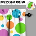 thumbnail image 3 of Minimalist Dots Kitchen Curtains 2 Pack - 27.5x36 Inch Semi-Sheer Rod Pocket Curtains, Retro Polka Dot Aesthetic for Modern Home Decor, 3 of 4