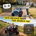 thumbnail image 5 of Xuanlur 24V Ride On Toys for Big Kids, Electric Off-Road UTV Truck with Remote Control, Kids Ride on Cars for Boys Girls, LED, Power Display, Efficiency Battery, 4X100 Motors, Music, Blue, 5 of 8