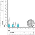thumbnail image 2 of Gem Stone King 925 Sterling Silver Pendant and Earrings Jewelry Set Turquoise Moissanite (4.70 Cttw), 2 of 4