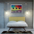 thumbnail image 5 of Modern Contemporary Queen Size Wood Bed Frame, Green Fabric, 5 of 6