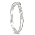 thumbnail image 2 of SZUL Women's 1/4 Carat TW Curved Diamond Wedding Band in 14K White Gold (J-K-L Color, I2-I3 Clarity), 2 of 3