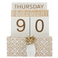 thumbnail image 4 of Perpetual Calendar Rustic Wooden Block Calendar for Home Office Desktop, 4 of 5