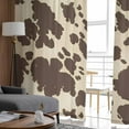 thumbnail image 4 of Brown Beige Sheer Curtains 72 Inches Long 2 Panels Set, Window Sheer Curtains for Living Room/Bedroom, Modern Animal Texture Abstract Light Filtering Rod Pocket Curtain 52'' x 72'' x 2, 4 of 7