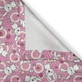 thumbnail image 6 of Ambesonne Cartoon Animal Grommet Curtain, Doodle Kawaii, 50" x 54", Pink Peach White, 6 of 6