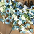 thumbnail image 5 of Idyllic Decorative Blue Floral Artificial Wreath, 20 Inch, 1 Count, 5 of 5
