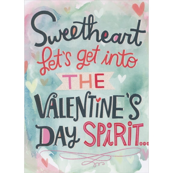 Designer Greetings Sweetheart, Let's Get Into the Valentine's Day Spirit 3D Pop Up Funny / Humorous Valentine's Day Card