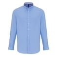 thumbnail image 1 of Premier - Camisa de Rayas de Oxford para Hombre (Azul Claro), 1 of 1
