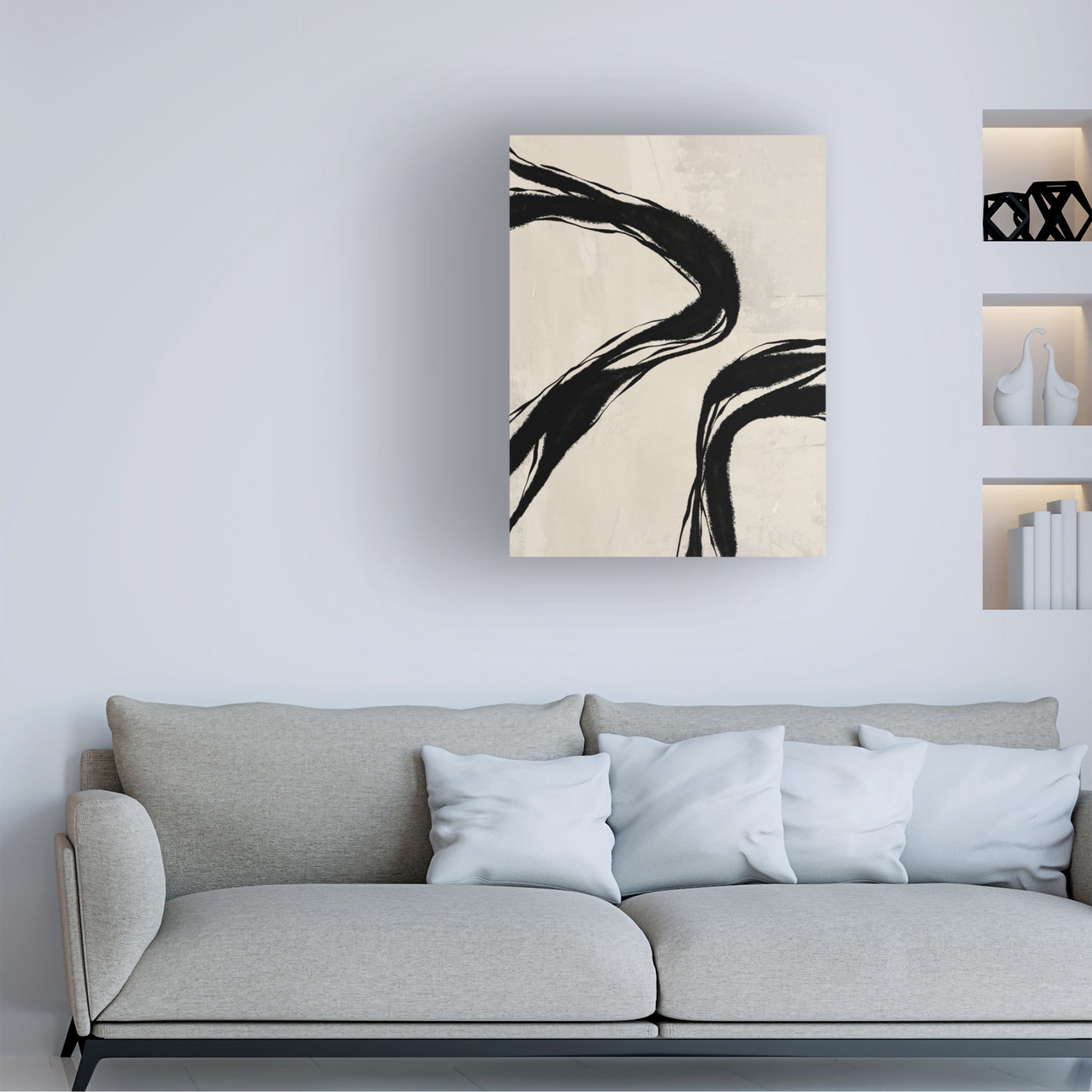 Canvas Wall Art - LivinLi 'Waves' Wall Art for Living Room, Bedroom, or Office Décor by Trademark Fine Art - 35 x 47 Inches