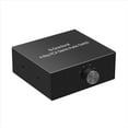 thumbnail image 4 of 4 Ports Bi-Directional Audio Switcher Box Audio Rotary Switch Plug Play Audio Splitter for TV Game Console Headphone,1 x Stereo Audio Switch,Black, 4 of 6