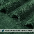 thumbnail image 4 of PAVILIA Sherpa Throw Blanket For Couch Sofa, Emerald Green Fluffy Warm Plush Blanket for Bed, Cozy Super Soft Lightweight Throw, Fuzzy Decorative Blanket, All Season Home, 50x60, 4 of 9