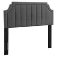 thumbnail image 2 of Modway Alyona Channel Tufted Performance Velvet King/California King Headboard in Charcoal, 2 of 10