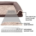 thumbnail image 5 of FurHaven Two-Tone Faux Fur & Suede Orthopedic Sofa Pet Bed for Dogs & Cats - Medium, Espresso, 5 of 12