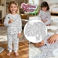 thumbnail image 3 of WOYY Kids Coloring Pajamas DIY Doodle Long Sleeve Top Pants Sleepwear Nightwear, Sizes 2-10, 3 of 6