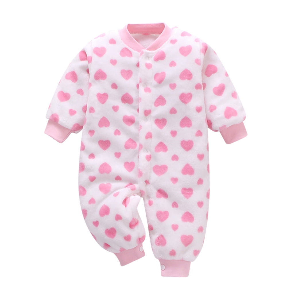Baby Girl Outfits Newborn Infant Baby Girl Fleece Thick Warm