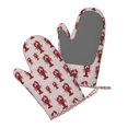 thumbnail image 5 of Gaeub Red Lobster With Claws Print Oven Mitts and Potholders BBQ Gloves,Oven Mitts with Silicone, Non-Slip Cooking Gloves for Cooking Baking Grilling (2 Count), 5 of 6