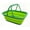 Dark Green/Fluorescent Green, variant on SAMMART Collapsible Tub with Handle 9.2L (2.37Gallon)- Portable Outdoor Picnic Basket/Crate - Foldable Basin for Washing Dishes,Camping,Hiking