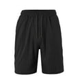 thumbnail image 2 of Athletic Shorts Men Dgankt Men's Solid Color Micro Stretch Towel Jacquard Fabric Casual Fashion Tie Waist Pocket Composite Shorts Beach Shorts Large Size Available, 2 of 3