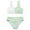 C/white green, variant on URMAGIC URMAGIC Big Girls Tank Bikini Set 2-Pieces Swimsuit Block Color Bathing Suit Beachwear,7-14T