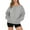 Gray, variant on AXXD Basic Tunic Trendy Tops for Women 2024 Summer 2024 Long Sleeves Casual Shirts Color Round Neck Pokets Sweatshirt Pullover Loose Tunic Tops