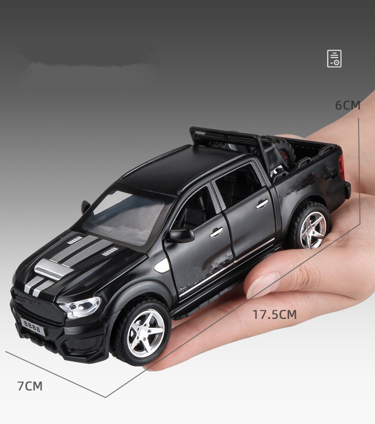 RC Truck 1/32 Diecasts Pull Back Car Model Off-Road Truck Toy Kids for Ford Raptor F350 Ranger Accessories