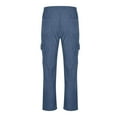 thumbnail image 4 of Ceisia Men Solid Color Corduroy Straight Leg Pants Elastic Waist Drawstring Gift Casual Trousers, 4 of 6
