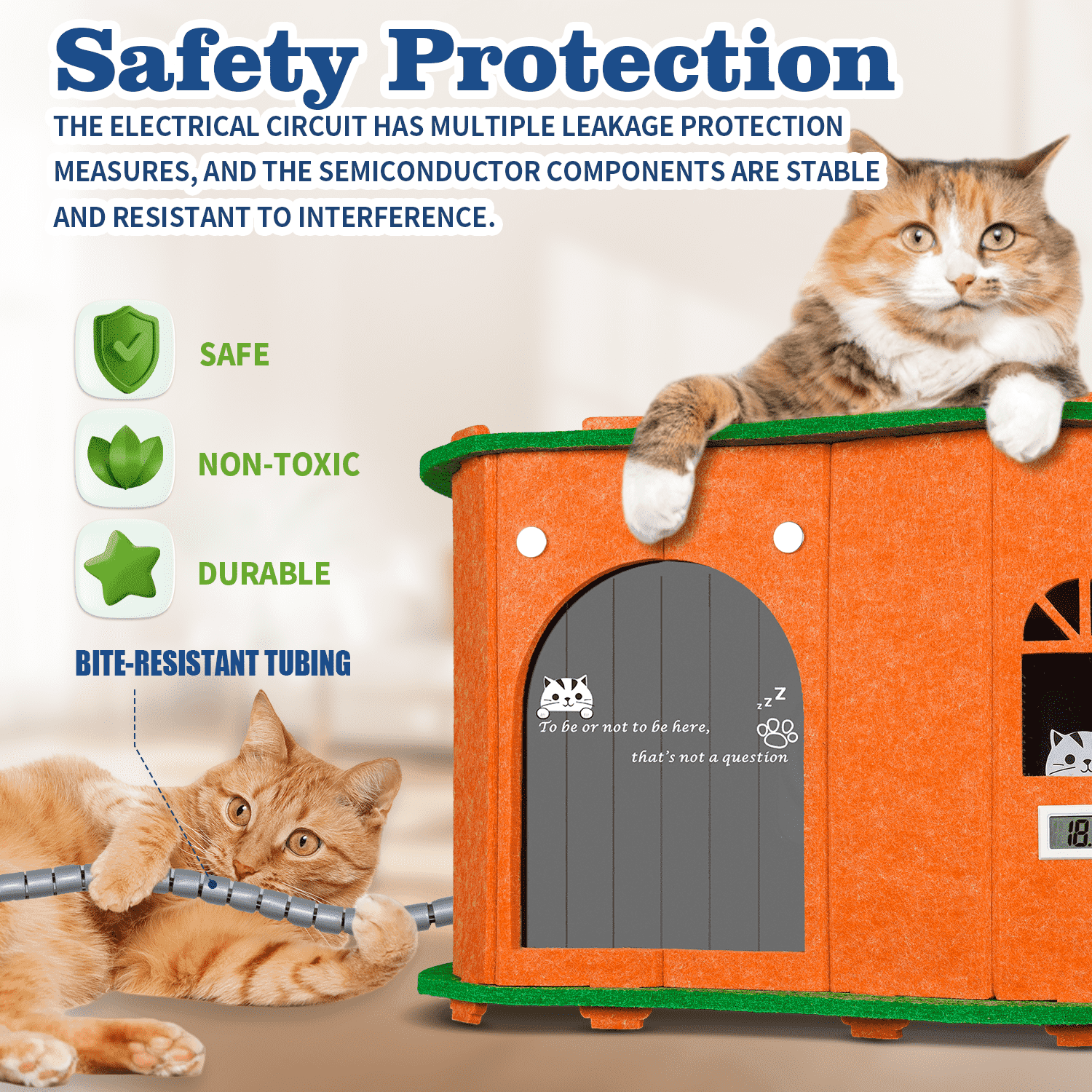 4-Season Climate Control Pet House for Cats & Small Dogs,Heated & Cooled Indoor/Outdoor Weatherproof Dog Cat Shelter